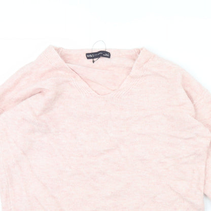 Preloved m&s Womens Pink   Pullover Jumper Size S - Detail