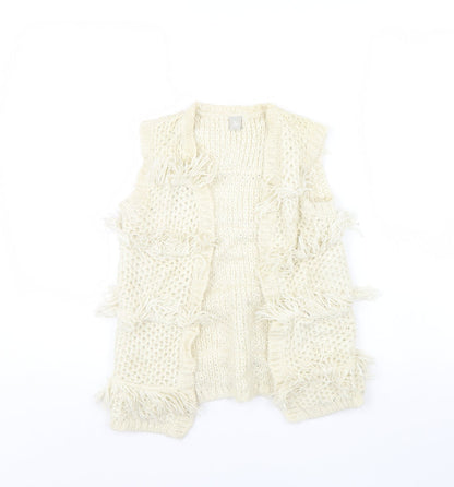 Additional front view of Tu girls’ ivory jacket, size 7, years