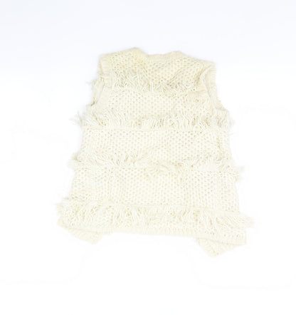 Back view of Tu girls’ ivory jacket, size 7, years