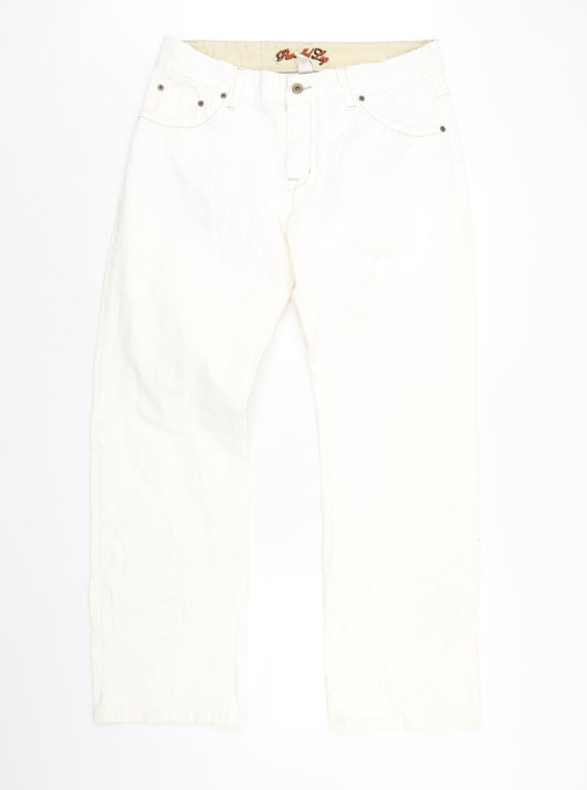 Parallel Womens Ivory  Denim Straight Jeans Size 36 in L32 in