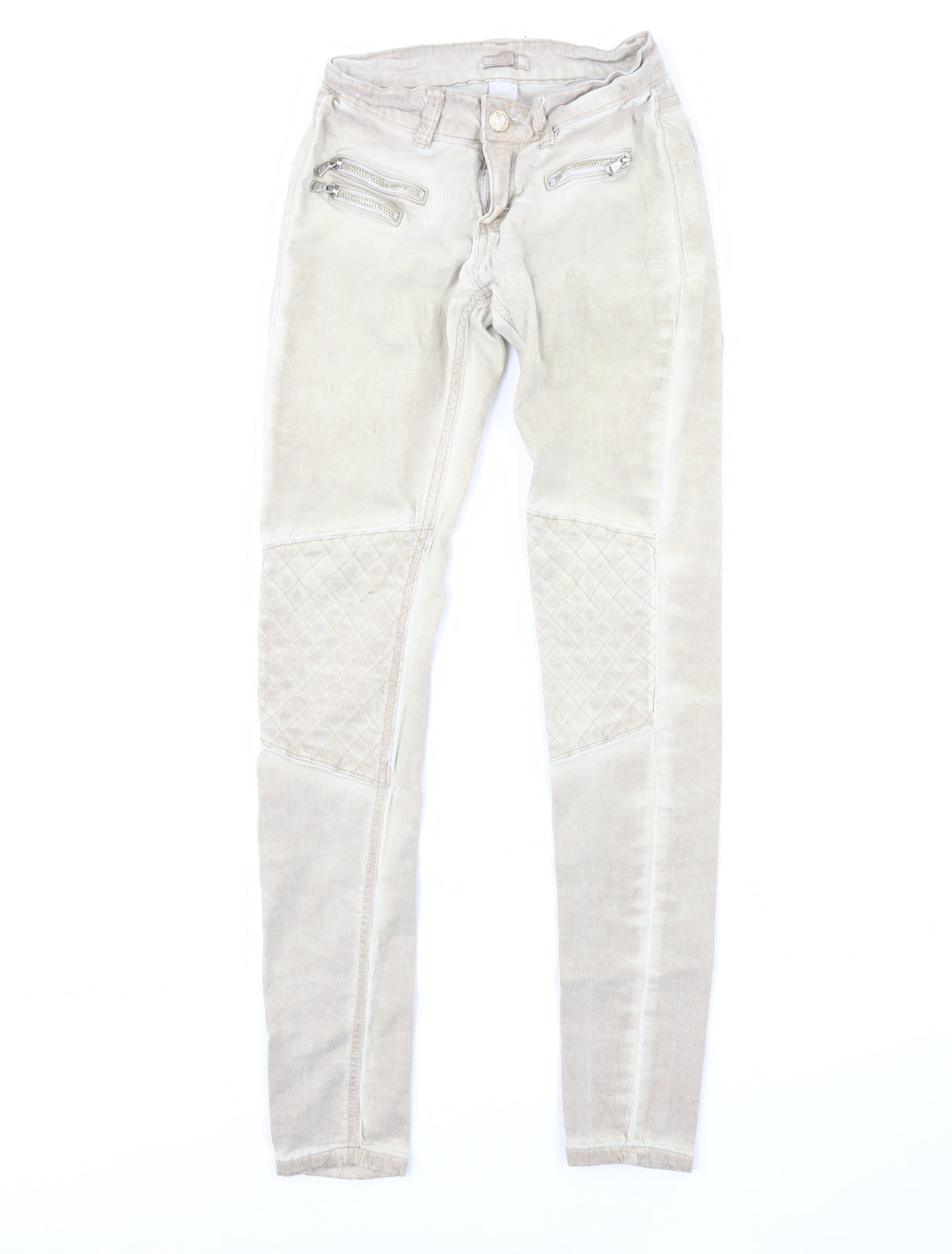 Preworn Womens Beige   Skinny Jeans Size 8 L28 in