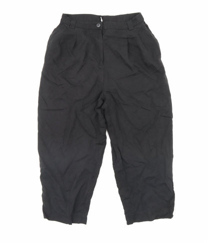 Preworn Womens Black   Trousers  Size 30 in L28 in