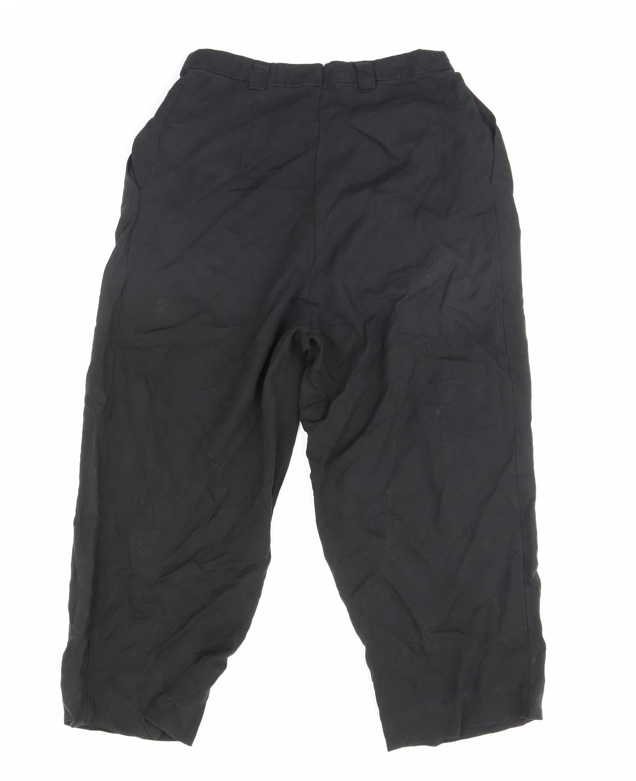 Preworn Womens Black   Trousers  Size 30 in L28 in