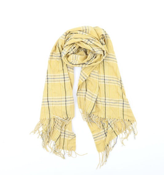 Preworn Womens Yellow Check   Scarf