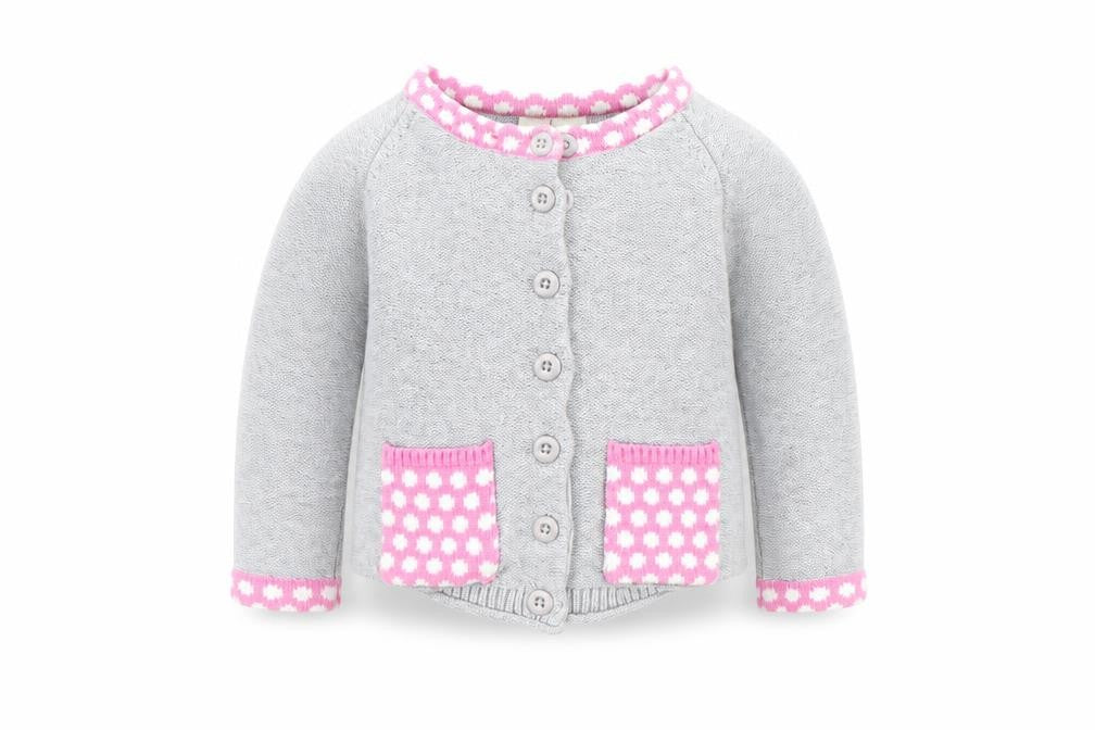 Strawberry Faire Girls Grey   Jacket  Size 12 Months