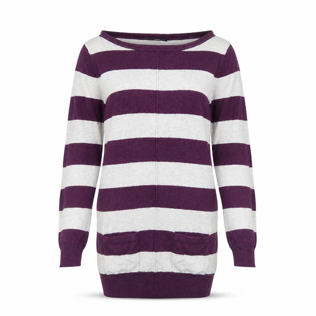 George Womens Grey Striped  Pullover Jumper Size 10