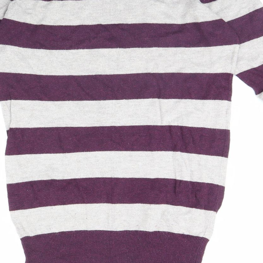 George Womens Grey Striped  Pullover Jumper Size 10