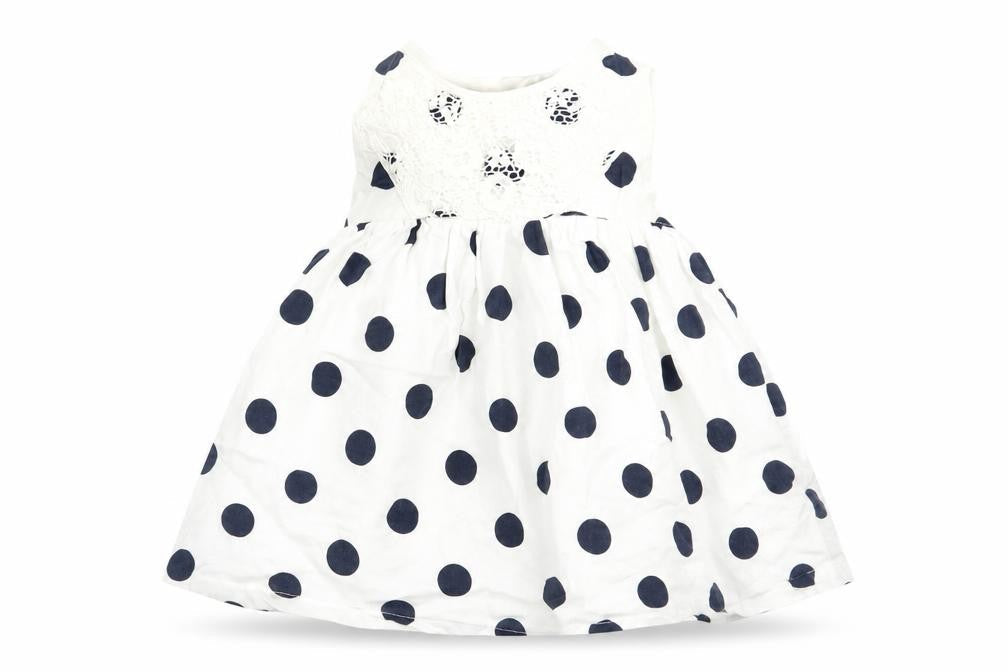 mamas & papas Girls White Polka Dot  A-Line  Size 3-6 Months