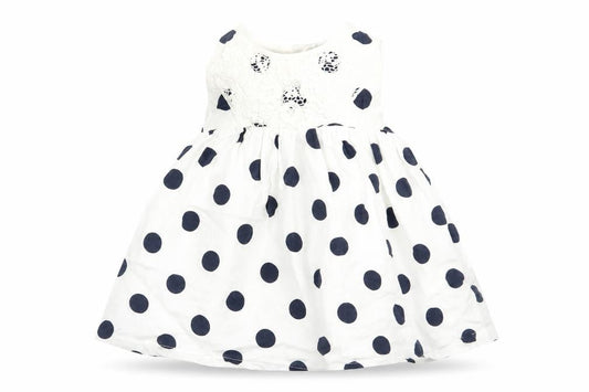 mamas & papas Girls White Polka Dot  A-Line  Size 3-6 Months