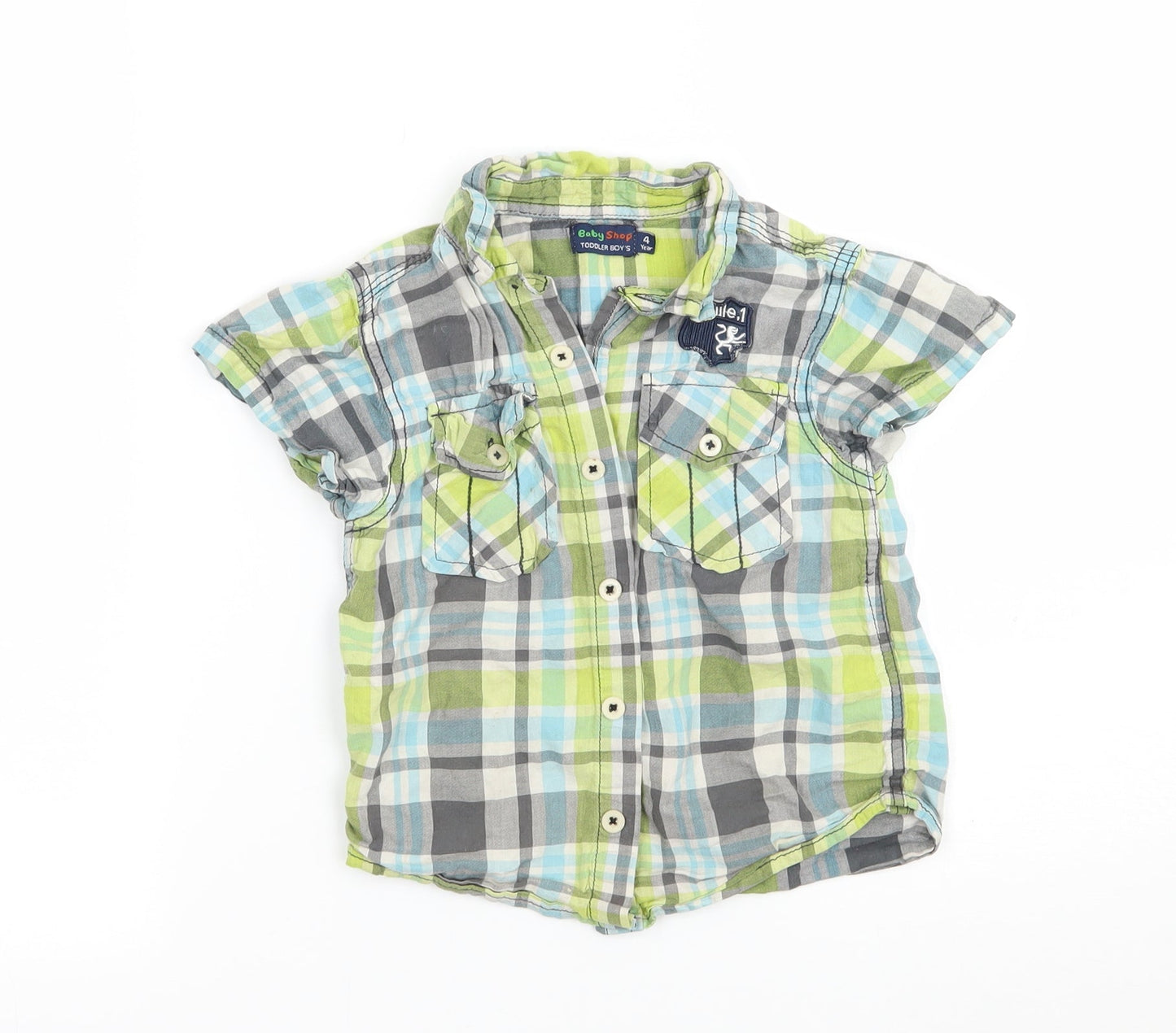 BOY SHOP Boys Multicoloured Check  Basic Button-Up Size 4 Years