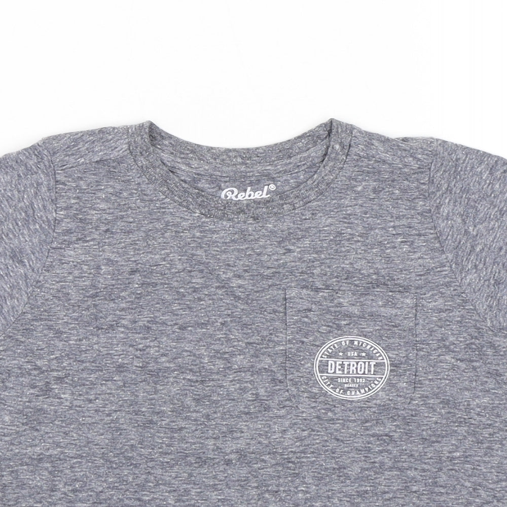 Primark Boys Grey   Basic T-Shirt Size 2-3 Years  - Detroit