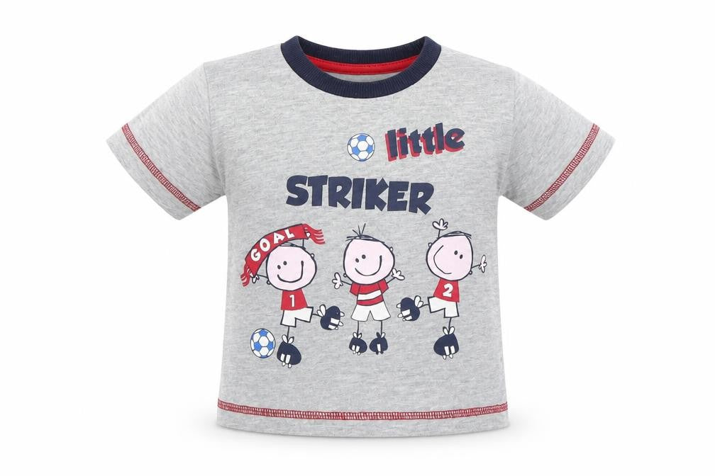 Matalan Baby Grey   Basic T-Shirt Size 9-12 Months  - Little striker