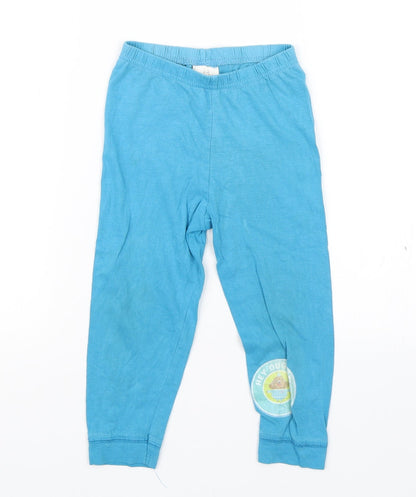 Preloved Hey Duggie Boys Blue Solid   Pyjama Pants Size 2-3 Years - Front