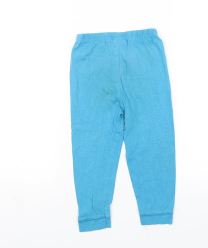 Preloved Hey Duggie Boys Blue Solid   Pyjama Pants Size 2-3 Years - Back