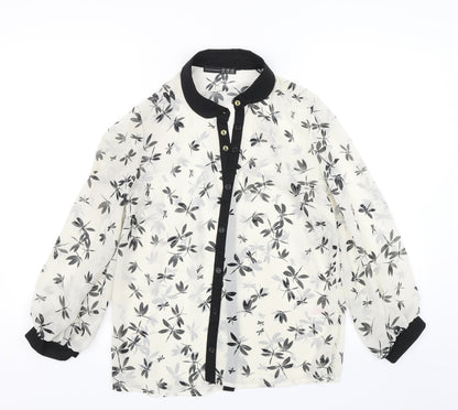 Additional front view of Atmosphere women’s black basic button-up, size UK 10, - dragonfly