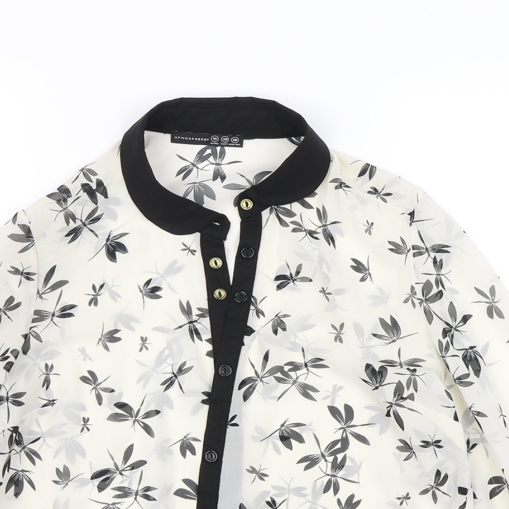 Atmosphere Womens Black   Basic Button-Up Size 10  - Dragonfly