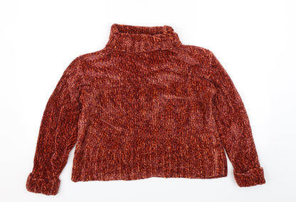 Debbie Morgan Womens Orange   Pullover Jumper Size S