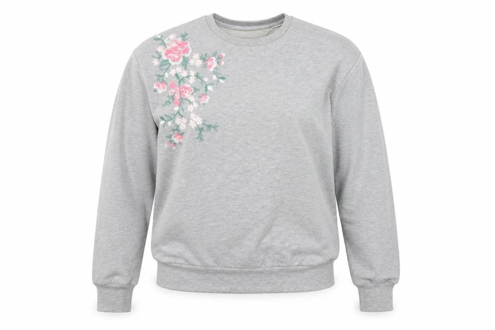 Love to Lounge  Womens Grey Floral  Pullover Jumper Size XS