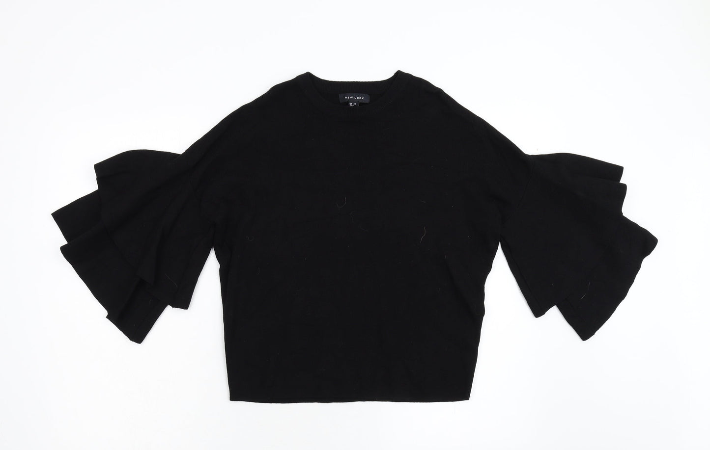 New Look Womens Black  Knit Pullover Jumper Size 10