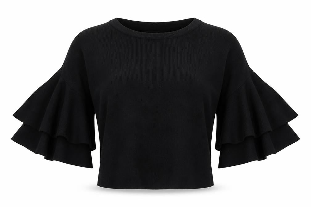 New Look Womens Black  Knit Pullover Jumper Size 10