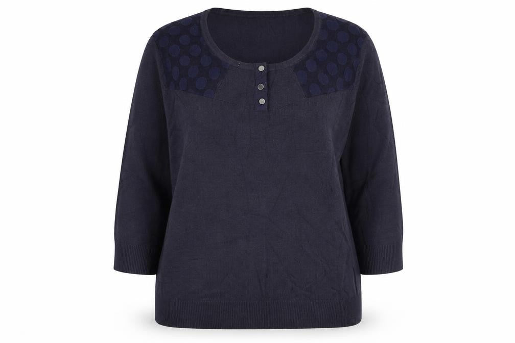 Per Una Womens Blue  Knit Pullover Jumper Size 18
