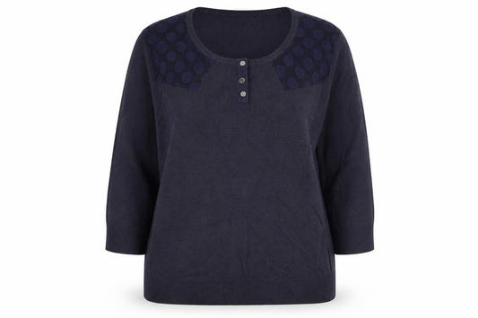 Per Una Womens Blue  Knit Pullover Jumper Size 18