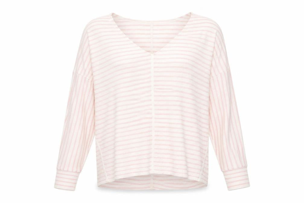 Pure Womens Pink Striped Knit Pullover Jumper Size 14