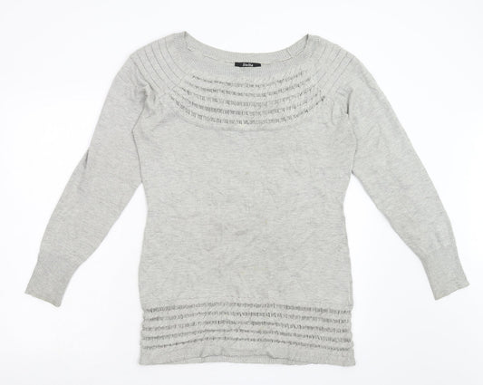 Stella Womens Grey  Knit Pullover Jumper Size XL