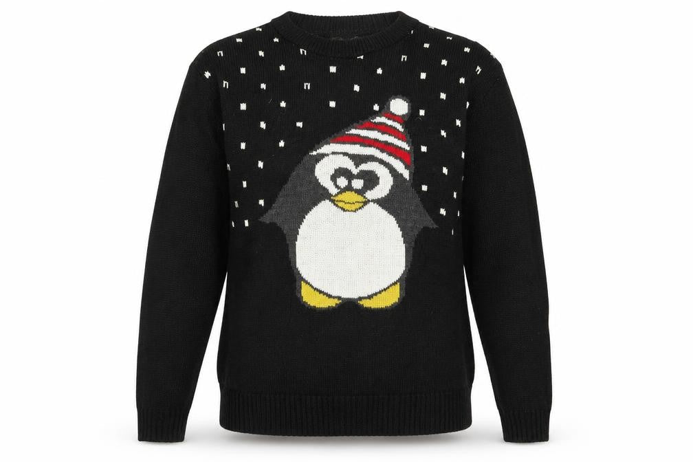 Oyisis Womens Blue  Knit Pullover Jumper Size M  - Penguin