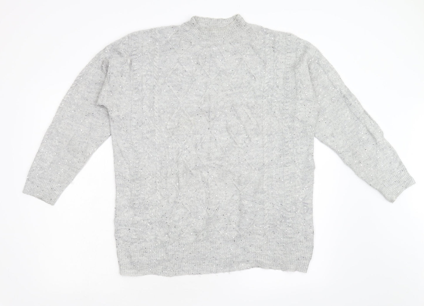 NEXT Womens Grey  Knit Pullover Jumper Size M