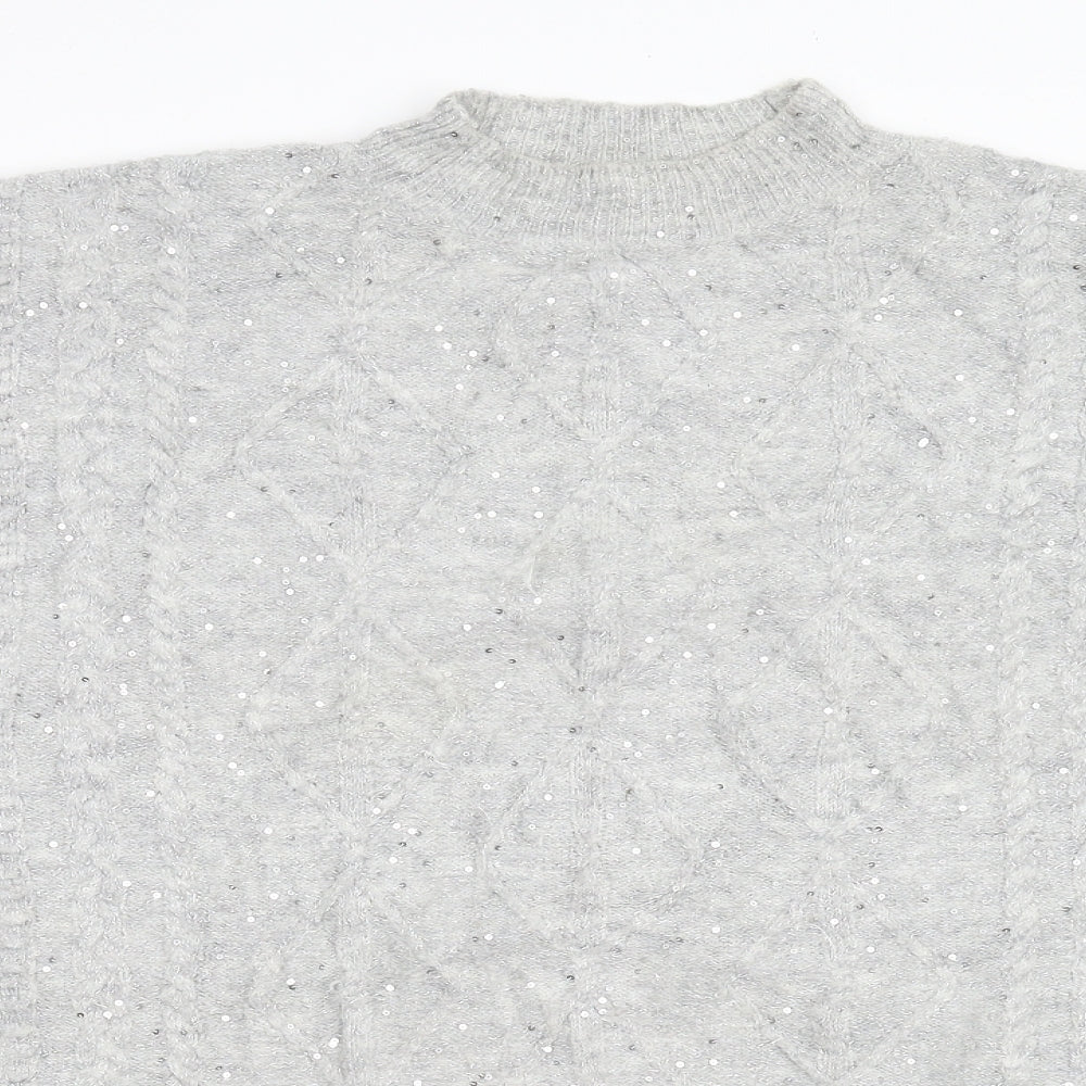 NEXT Womens Grey  Knit Pullover Jumper Size M