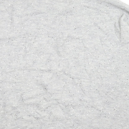 Next Womens Grey  Knit Pullover Jumper Size M