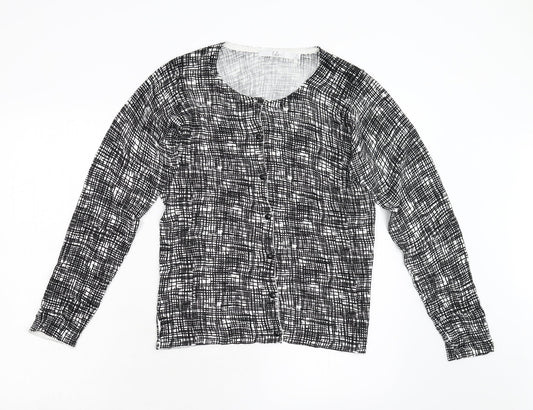 Isle Womens Black  Knit Cardigan Jumper Size S