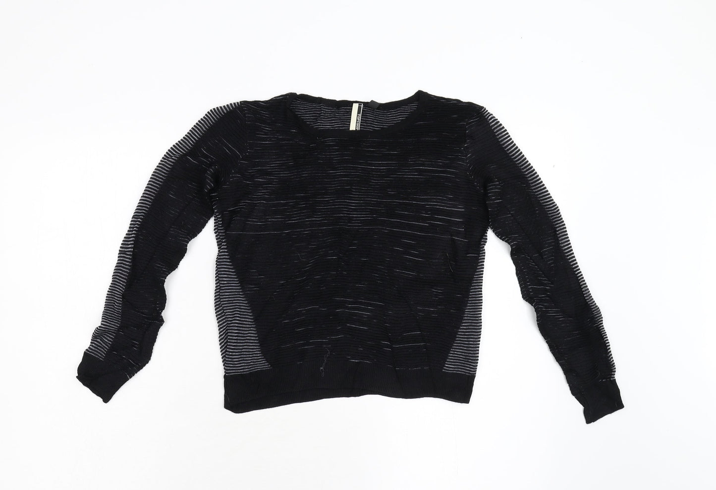 Topshop Womens Black  Knit Pullover Jumper Size 8