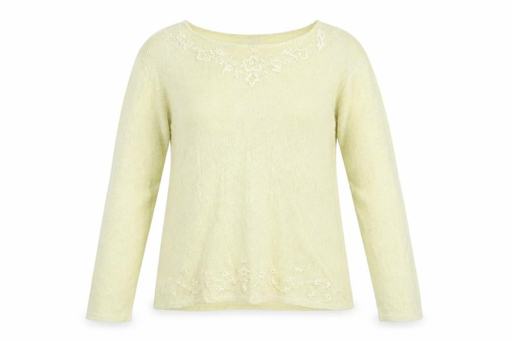 Fay Louise Womens Yellow  Knit Pullover Jumper Size L