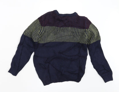 Next Girls Beige Striped  Pullover Jumper Size 7 Years