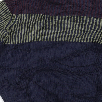 Next Girls Beige Striped  Pullover Jumper Size 7 Years