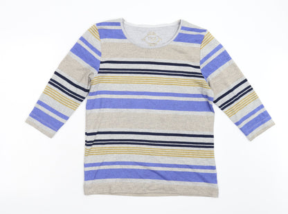 TIGI Womens Multicoloured Striped  Pullover Jumper Size 10