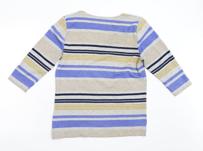 TIGI Womens Multicoloured Striped  Pullover Jumper Size 10