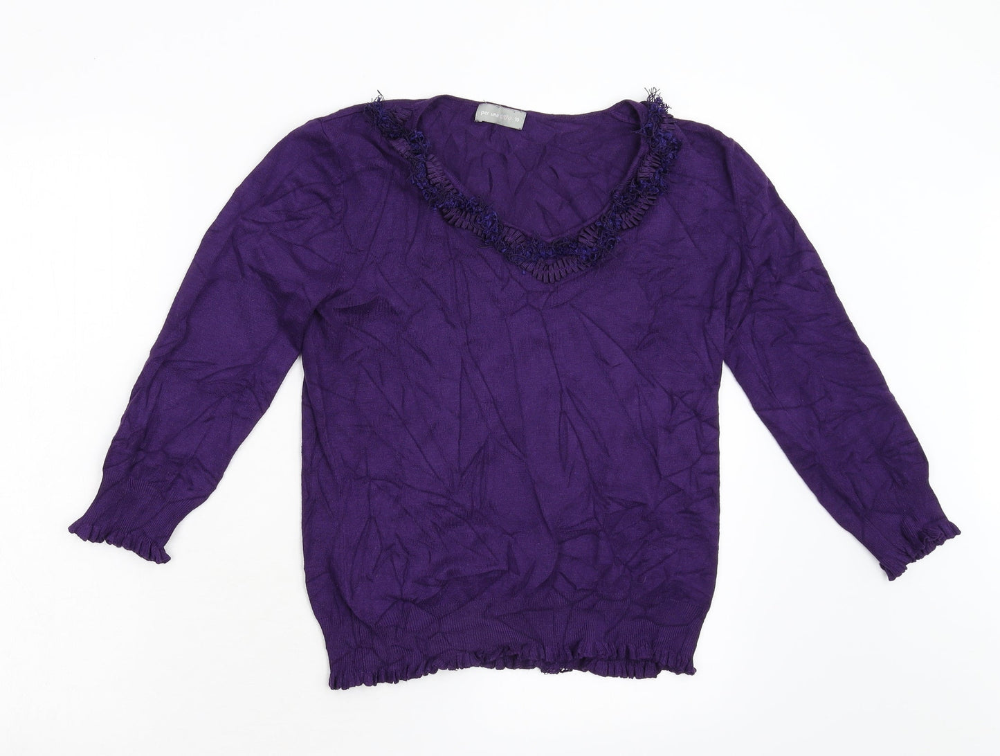 Per Una Womens Purple   Pullover Jumper Size 10