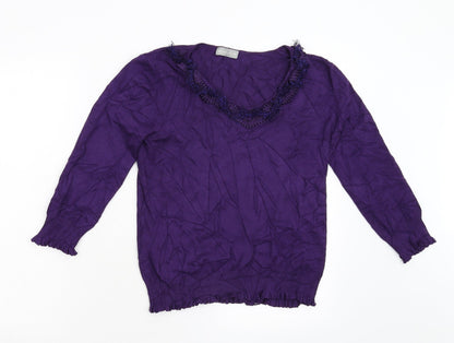 Per Una Womens Purple   Pullover Jumper Size 10