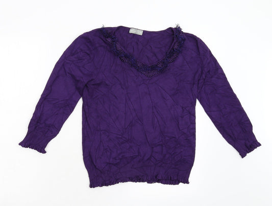 Per Una Womens Purple   Pullover Jumper Size 10