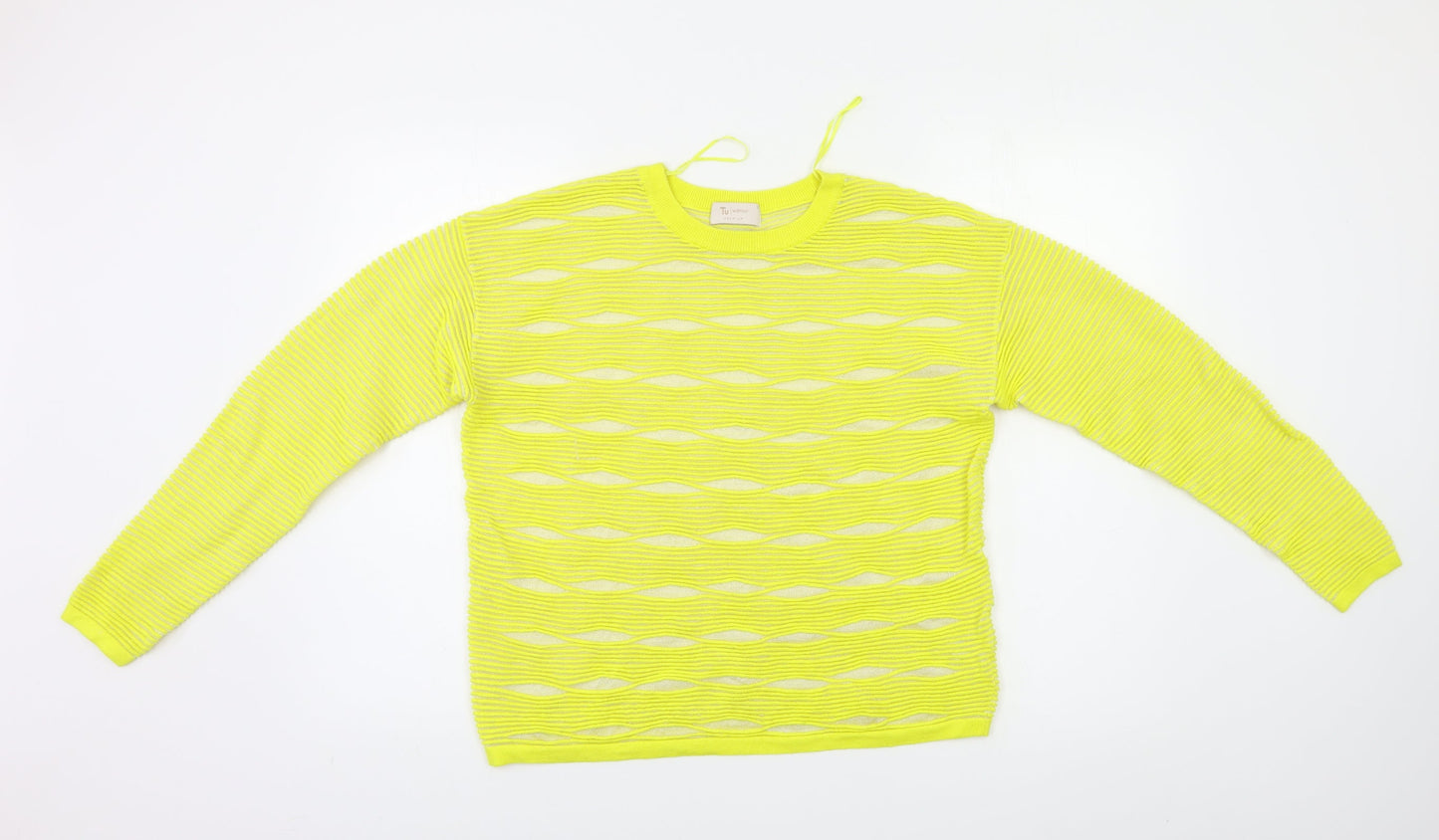 TU Womens Yellow   Pullover Jumper Size 12