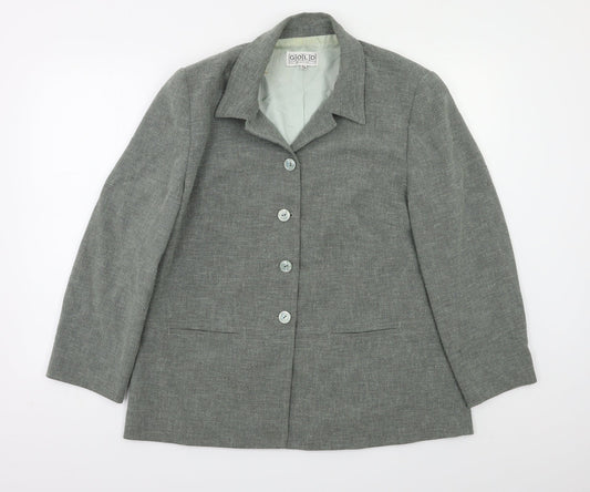 Gold by Michael H Womens Green   Jacket Blazer Size 16
