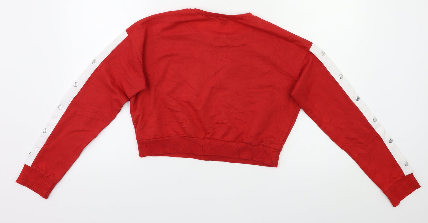 Select Womens Red   Pullover Sweatshirt Size 8