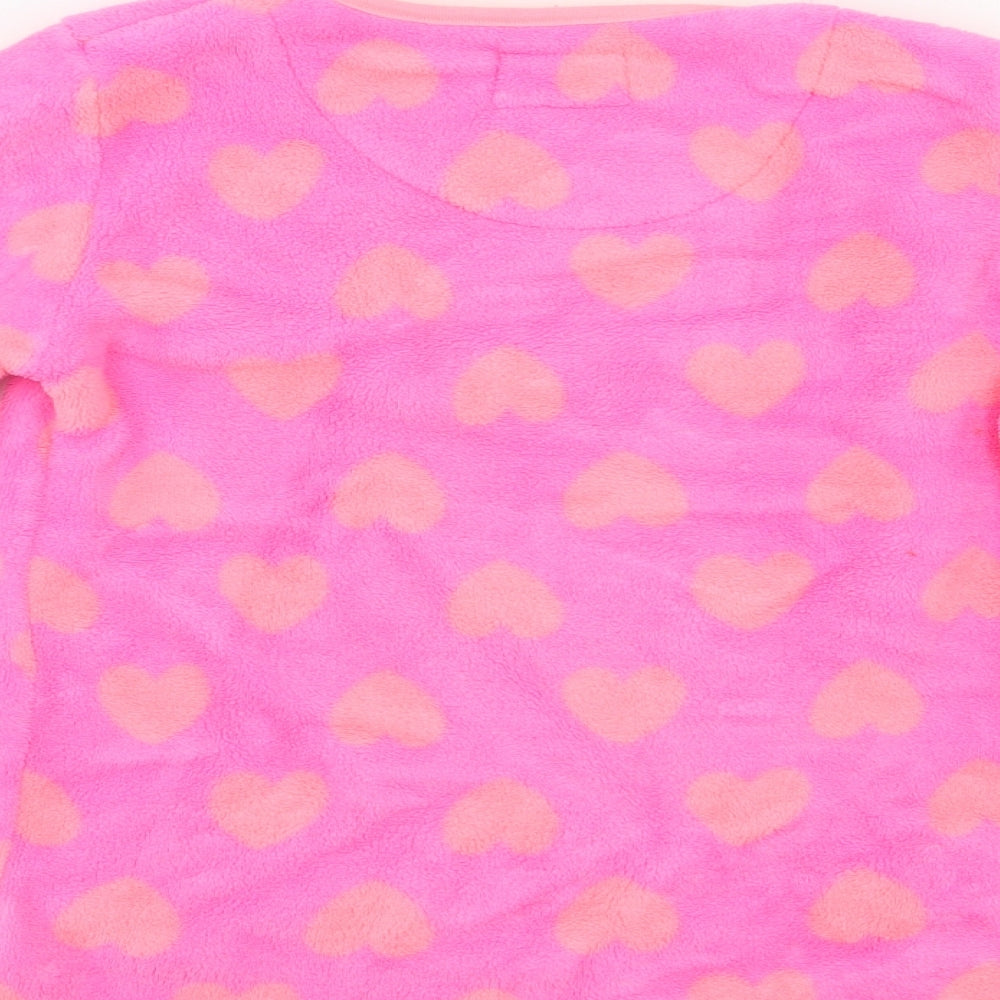 YD Girls Pink Geometric  Top Pyjama Top Size 10 Years  - hearts