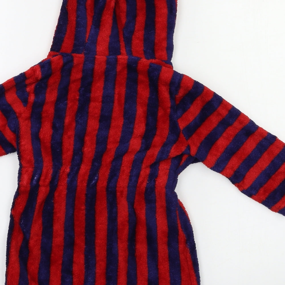 miniclub Boys Red Striped   Robe Size 2 Years