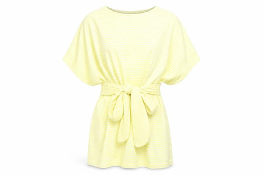 Principles Womens Yellow Striped  T-Shirt Dress  Size 10