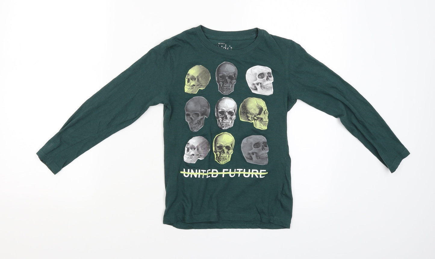 Pep&Co Boys Green   Basic T-Shirt Size 7-8 Years  - United Future