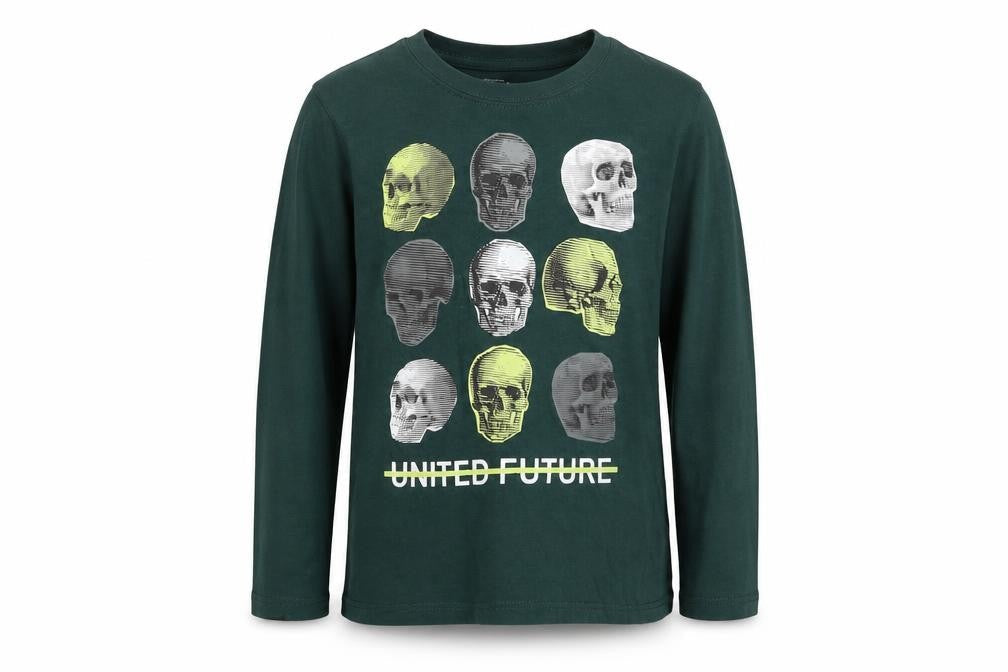 Pep&Co Boys Green   Basic T-Shirt Size 7-8 Years  - United Future